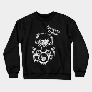 Heavy Metal Headbanger Gift Drummer Possum Playing Drums Crewneck Sweatshirt